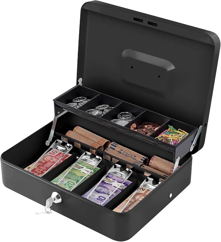 Locking cash box rental